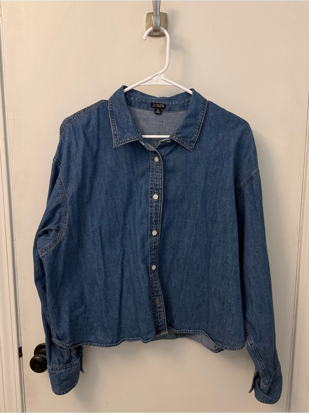 J.Crew Etienne cropped chambray shirt - Picture 3 of 5